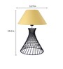 Spiral Metal Wire Black Base with White Fabric Shade Modern Table Lamps