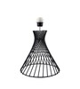 Spiral Metal Wire Black Base with Beige Fabric Shade Modern Table Lamps