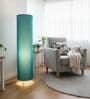 Modern Teal Cylinder Floor Lamp   Stylish Lighting for Living Room & Bedroom
