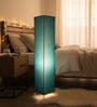 Modern Teal Cylinder Floor Lamp   Stylish Lighting for Living Room & Bedroom