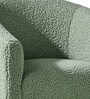 Modern Touch Velvet Fabric Barrel Chair in Green Colour