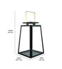 Modern Trapeze Large Size Black & Gold Iron Candle Stand