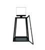 Modern Trapeze Large Size Black & Gold Iron Candle Stand