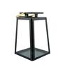 Modern Trapeze Small Size Black & Gold Iron Candle Stand