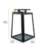 Modern Trapeze Small Size Black & Gold Iron Candle Stand