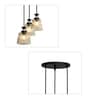 Modern Triple Glass Cluster Hanging Light