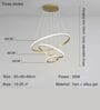 Modern Triple Ring Modern LED Chandelier with adjustable designer light