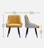 Modern Two-Tone Accent Chair In Mustard Yellow Colour