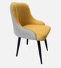 Modern Two-Tone Accent Chair In Mustard Yellow Colour