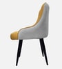 Modern Two-Tone Accent Chair In Mustard Yellow Colour