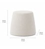 Modern Upholstered OffWhite Conoid Ottoman Stool Modern Upholstered OffWhite Conoid Ottoman Stool