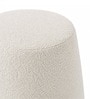Modern Upholstered OffWhite Conoid Ottoman Stool Modern Upholstered OffWhite Conoid Ottoman Stool