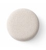 Modern Upholstered OffWhite Conoid Ottoman Stool Modern Upholstered OffWhite Conoid Ottoman Stool