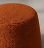 Modern Upholstered Rust Orange Conoid Ottoman Stool Modern Upholstered Rust Orange Conoid Ottoman Stool