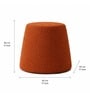 Modern Upholstered Rust Orange Conoid Ottoman Stool Modern Upholstered Rust Orange Conoid Ottoman Stool