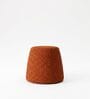 Modern Upholstered Rust Orange Conoid Ottoman Stool Modern Upholstered Rust Orange Conoid Ottoman Stool