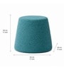 Modern Upholstered Teal Conoid Ottoman Stool Modern Upholstered Teal Conoid Ottoman Stool