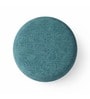 Modern Upholstered Teal Conoid Ottoman Stool Modern Upholstered Teal Conoid Ottoman Stool