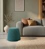 Modern Upholstered Teal Conoid Ottoman Stool Modern Upholstered Teal Conoid Ottoman Stool