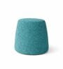 Modern Upholstered Teal Conoid Ottoman Stool Modern Upholstered Teal Conoid Ottoman Stool