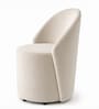 Modern Upholstered Curved Barrel Chair In Beige Colour Modern Upholstered Curved Barrel Chair In Beige Colour