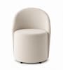 Modern Upholstered Curved Barrel Chair In Beige Colour Modern Upholstered Curved Barrel Chair In Beige Colour