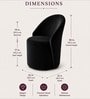 Modern Upholstered Curved Barrel Lounge Chair In Black Colour Modern Upholstered Curved Barrel Lounge Chair In Black Colour