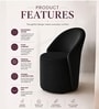 Modern Upholstered Curved Barrel Lounge Chair In Black Colour Modern Upholstered Curved Barrel Lounge Chair In Black Colour