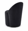 Modern Upholstered Curved Barrel Lounge Chair In Black Colour Modern Upholstered Curved Barrel Lounge Chair In Black Colour