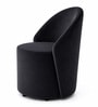 Modern Upholstered Curved Barrel Lounge Chair In Black Colour Modern Upholstered Curved Barrel Lounge Chair In Black Colour