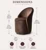 Modern Upholstered Curved Barrel Lounge Chair In Brown Colour Modern Upholstered Curved Barrel Lounge Chair In Brown Colour