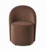 Modern Upholstered Curved Barrel Lounge Chair In Brown Colour Modern Upholstered Curved Barrel Lounge Chair In Brown Colour