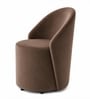 Modern Upholstered Curved Barrel Lounge Chair In Brown Colour Modern Upholstered Curved Barrel Lounge Chair In Brown Colour