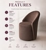 Modern Upholstered Curved Barrel Lounge Chair In Brown Colour Modern Upholstered Curved Barrel Lounge Chair In Brown Colour