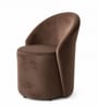 Modern Upholstered Curved Barrel Lounge Chair In Brown Colour Modern Upholstered Curved Barrel Lounge Chair In Brown Colour