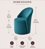 Modern Upholstered Curved Barrel Lounge Chair In Blue Colour Modern Upholstered Curved Barrel Lounge Chair In Blue Colour