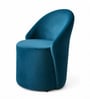 Modern Upholstered Curved Barrel Lounge Chair In Blue Colour Modern Upholstered Curved Barrel Lounge Chair In Blue Colour