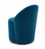Modern Upholstered Curved Barrel Lounge Chair In Blue Colour Modern Upholstered Curved Barrel Lounge Chair In Blue Colour