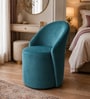Modern Upholstered Curved Barrel Lounge Chair In Blue Colour Modern Upholstered Curved Barrel Lounge Chair In Blue Colour
