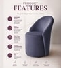 Modern Upholstered Curved Barrel Lounge Chair In Grey Colour Modern Upholstered Curved Barrel Lounge Chair In Grey Colour