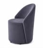 Modern Upholstered Curved Barrel Lounge Chair In Grey Colour Modern Upholstered Curved Barrel Lounge Chair In Grey Colour