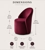Modern Upholstered Curved Barrel Lounge Chair In Maroon Colour Modern Upholstered Curved Barrel Lounge Chair In Maroon Colour