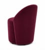 Modern Upholstered Curved Barrel Lounge Chair In Maroon Colour Modern Upholstered Curved Barrel Lounge Chair In Maroon Colour
