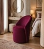 Modern Upholstered Curved Barrel Lounge Chair In Maroon Colour Modern Upholstered Curved Barrel Lounge Chair In Maroon Colour