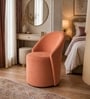 Modern Upholstered Curved Barrel Lounge Chair In Orange Colour Modern Upholstered Curved Barrel Lounge Chair In Orange Colour