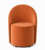 Modern Upholstered Curved Barrel Lounge Chair In Orange Colour Modern Upholstered Curved Barrel Lounge Chair In Orange Colour
