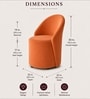 Modern Upholstered Curved Barrel Lounge Chair In Orange Colour Modern Upholstered Curved Barrel Lounge Chair In Orange Colour