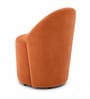 Modern Upholstered Curved Barrel Lounge Chair In Orange Colour Modern Upholstered Curved Barrel Lounge Chair In Orange Colour