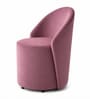 Modern Upholstered Curved Barrel Lounge Chair In Pink Colour Modern Upholstered Curved Barrel Lounge Chair In Pink Colour