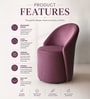 Modern Upholstered Curved Barrel Lounge Chair In Pink Colour Modern Upholstered Curved Barrel Lounge Chair In Pink Colour
